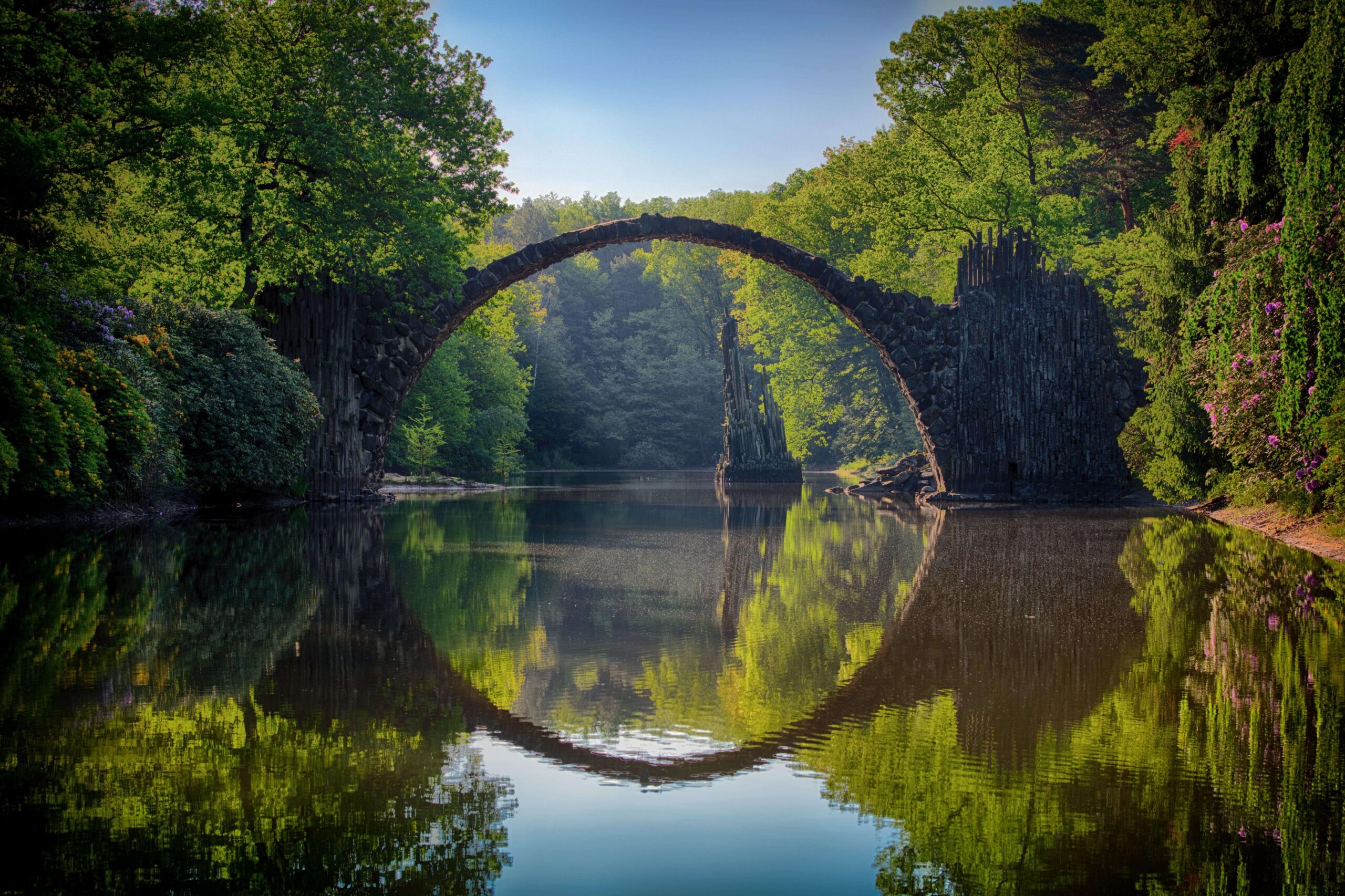 Arch Bridge Over Water