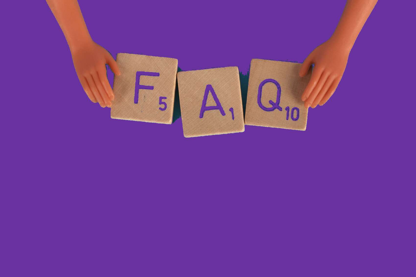 FAQ Scrabble tiles purple
