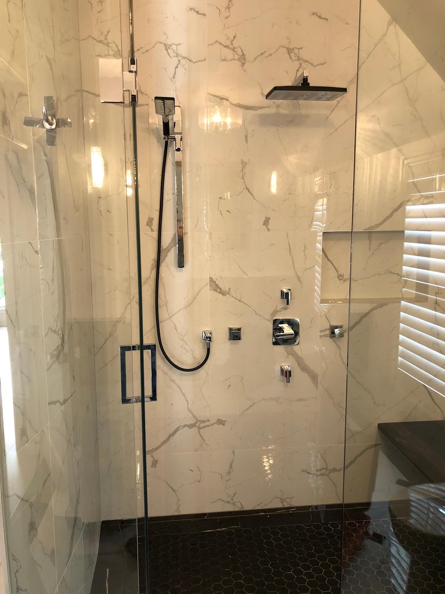 Modern glass shower